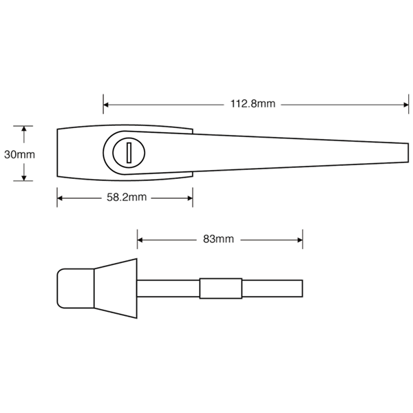 GARADOR GAR0070 Car Type Locking Garage Door Handle