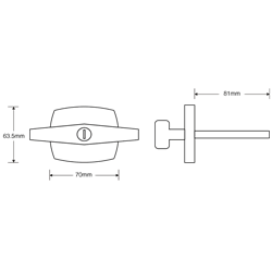 STARFLEET STAR0010 'T' Locking Garage Door Handle