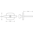 STARFLEET STAR0010 'T' Locking Garage Door Handle