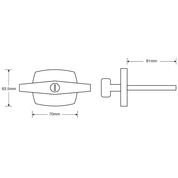 STARFLEET STAR0010 'T' Locking Garage Door Handle