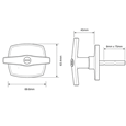 STARFLEET STAR0010 'T' Locking Garage Door Handle