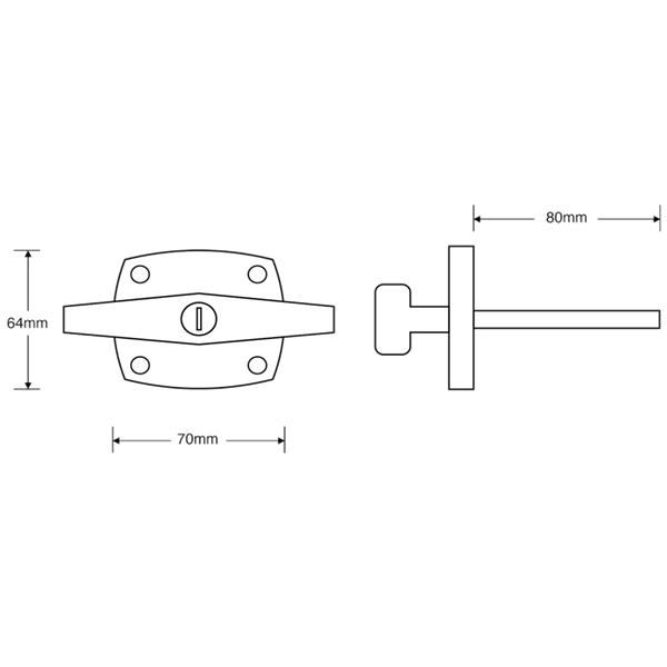 BIRTLEY BIR0020 Easyfix 'T' Locking Garage Door Handle