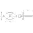 BIRTLEY BIR0020 Easyfix 'T' Locking Garage Door Handle