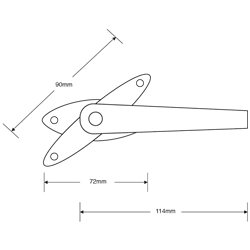 ASEC Lever Type Bonsack Internal Garage Door Handle