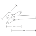 ASEC Lever Type Bonsack Internal Garage Door Handle