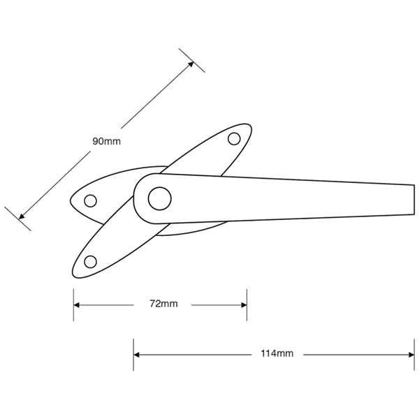 ASEC Lever Type Bonsack Internal Garage Door Handle