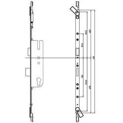 CHAMELEON Adaptable Multipoint Lock 2 Mushroom & 2 Roller + Keeps