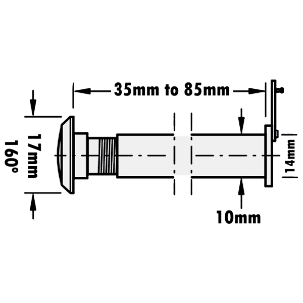 CHAMELEON Adaptable 160° Degree Door Viewer