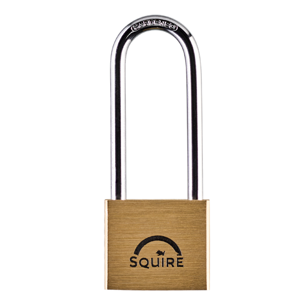 SQUIRE Lion Range Brass Long Shackle Padlocks