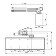 DORMAKABA TS71EN Size 3-4 Overhead Door Closer