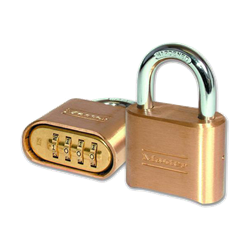 MASTER LOCK 175 Brass Open Shackle Combination Padlock