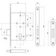 Briton 5430 DIN Mortice Bathroom Lock