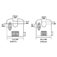 SQUIRE SHCB Sliding Shackle Combination Padlock