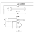 BRITON 121CE Size 3 Overhead Door Closer