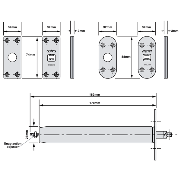 ASTRA DOOR AST1001 Concealed Door Closer