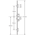 KFV Lever Operated Latch & Deadbolt Long Version - 2 Round Bolt