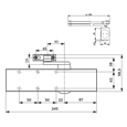 DORMAKABA TS83SE Size 3-6 Overhead Door Closer