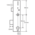 ERA Lever Operated Latch & Deadbolt Split Spindle - Centre Case