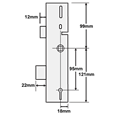ERA Vectis Lever Operated Latch & Deadbolt Split Spindle - Centre Case
