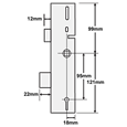 ERA Vectis Lever Operated Latch & Deadbolt Split Spindle - Centre Case