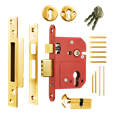 ERA 334 Fortress Fortress BS BS Euro Keyless Egress Key & Turn Sashlock With Cylinder