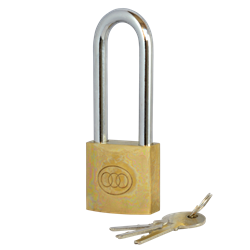 Tricircle 26 Series Brass Long Shackle Padlocks