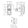 L&F 1642 Pop Out Garage Door Handle