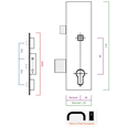 UCEM Lever Operated Latch & Deadbolt - 2 Deadbolt