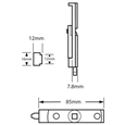 MILA French Door & Window Shootbolt - Small Finger Operated