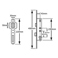 YALE Doormaster Lever Operated Latch & Deadbolt 20mm Twin Spindle Overnight Lock To Suit Lockmaster