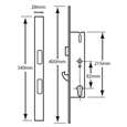 YALE Doormaster Lever Operated Latch & Hookbolt 16mm Split Spindle Overnight Lock