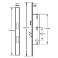 YALE Doormaster Lever Operated Latch & Hookbolt 16mm Split Spindle Overnight Lock