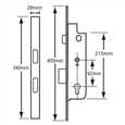 YALE Doormaster Lever Operated Latch & Deadbolt Single Spindle Overnight Lock To Suit GU