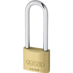 ABUS 55 Series Brass Long Shackle Padlock