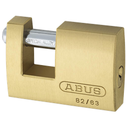 ABUS 82 Series Brass Sliding Shackle Shutter Padlock