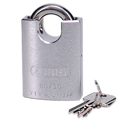 ABUS 90 Series Titalium Stainless Steel Re-Keyable Closed Shackle Padlock