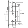FUHR Lever Operated Latch & Deadbolt Split Spindle - Centre Case