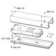 ALPRO PRO50 Dummy Transom Door Closer C/W Pivot & Arm