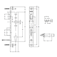 SCHUCO Lever Operated Latch & Deadbolt 92PZ U-Rail Lock Case