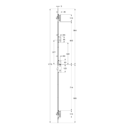 WINKHAUS Cobra Short Lever Operated Latch & Deadbolt Split Spindle & Lockout - 2 Hook