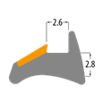 REDDIPLEX UPVC 2.8mm Orange Wedge Gasket To Suit UPVC Doors & Windows