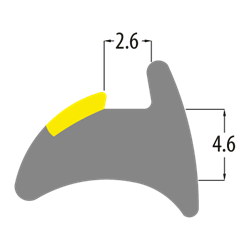 REDDIPLEX UPVC 4.6mm Yellow Wedge Gasket To Suit UPVC Doors & Windows