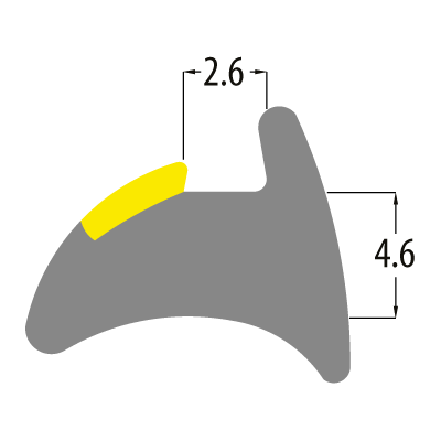 REDDIPLEX UPVC 4.6mm Yellow Wedge Gasket To Suit UPVC Doors & Windows