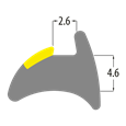 REDDIPLEX UPVC 4.6mm Yellow Wedge Gasket To Suit UPVC Doors & Windows