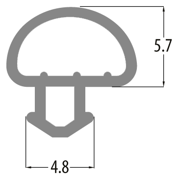 REDDIPLEX TPR 5.7mm Bubble Seal Gasket To Suit UPVC Doors & Windows