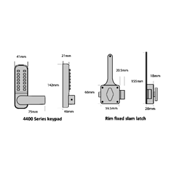 BORG LOCKS BL4409 Wooden Gate Digital Lock With Slam Latch