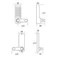 BORG LOCKS BL5001 Digital Lock With Inside Handle And 60mm Latch