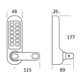 BORG LOCKS BL5003 Digital Lock With Inside Handle And Euro-Profile Lockcase