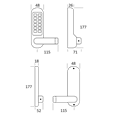 BORG LOCKS BL5401 Digital Lock With Inside Handle And 60mm Latch