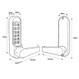 BORG LOCKS BL5402 Digital Lock With Inside Handle And 28mm Latch